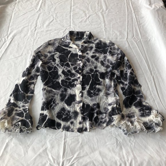 Komarov Crinkle Blouse Size Medium NWOT - Picture 2 of 7